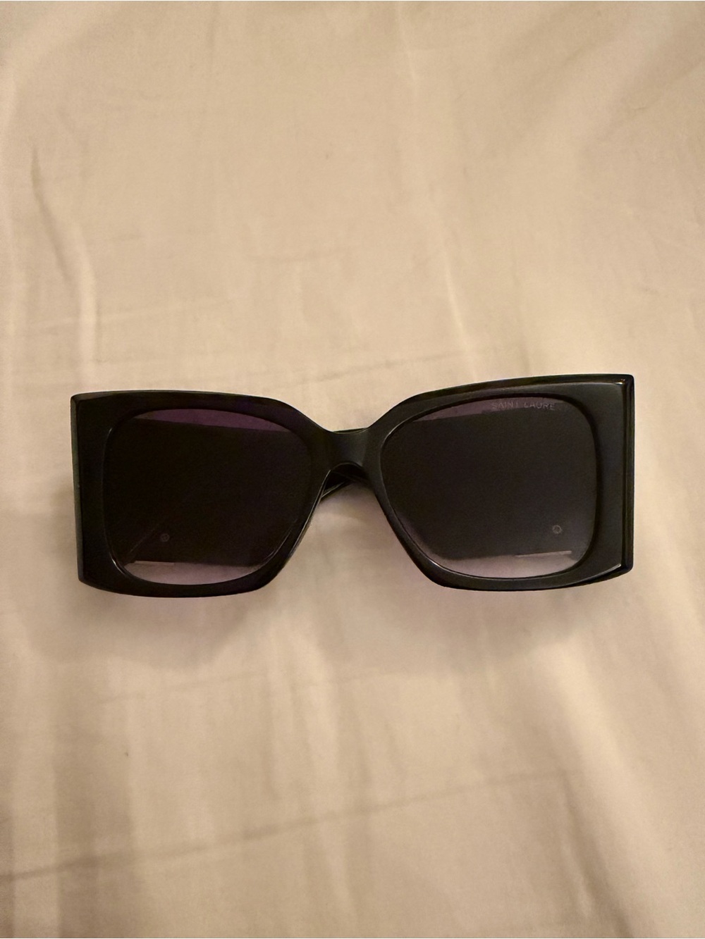 Saint Laurent Black Oversized Square Women's Sunglasses with Case